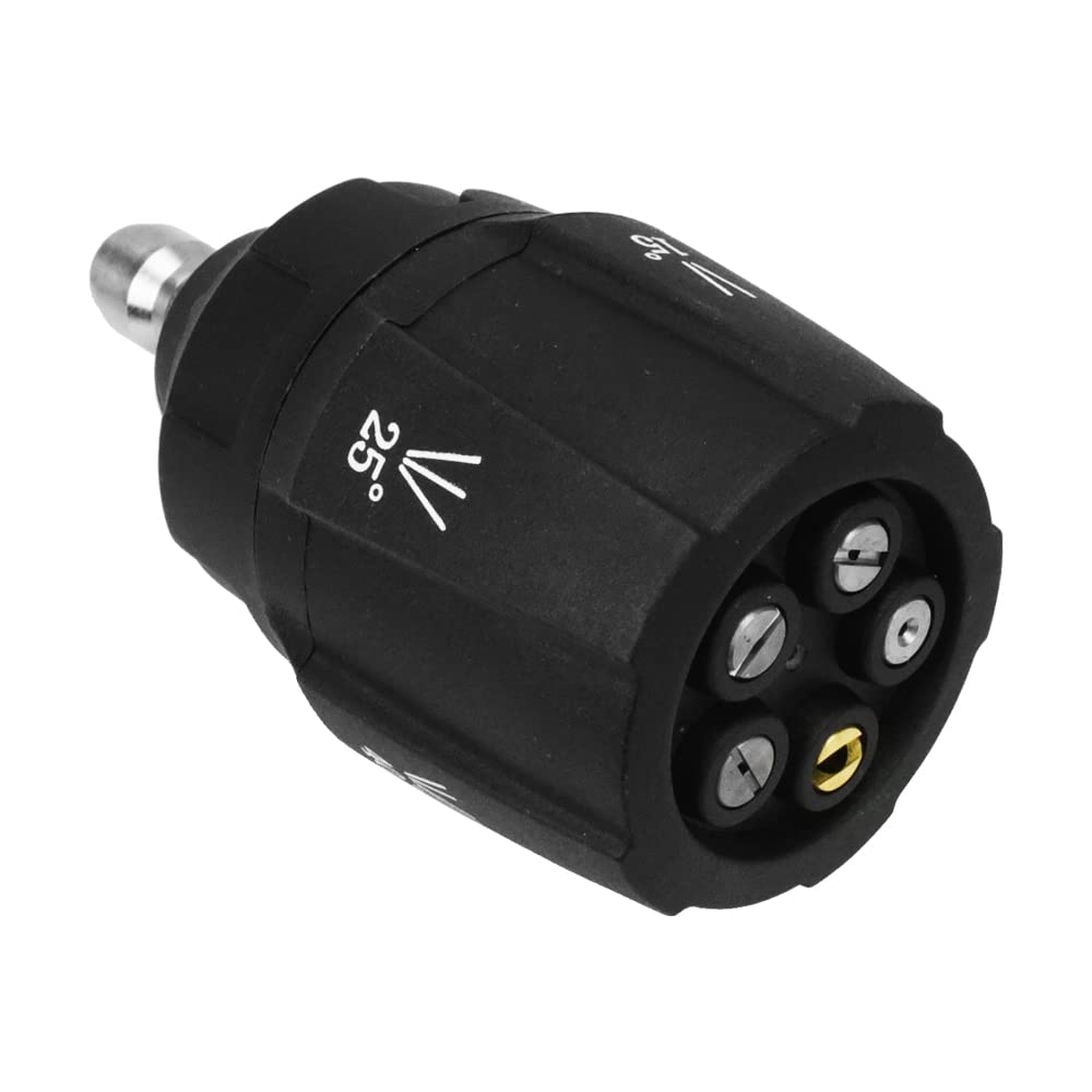 マルチスプレー 高圧洗浄機用 ノズルヘッド 異なる噴射角 5段階調節 脱着ワンタッチ 簡単操作商品画像