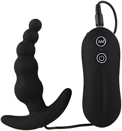 PiaoL Prostate Massager 10 Frequency Wire Control Vibrating Anal Beads Adult Sexy Toy for Men Women - Black