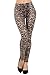 Always Women's Juniors Full Length Brown Leopard Print Stretch Leggings