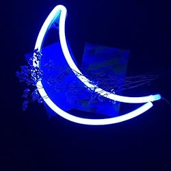 Nordstylee Neon Moon Light Signs,Led Moon Night