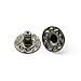60 Sets 10mm Metal Snap Fasteners Press Stud Rounded Sewing Rivet Buttons Clothing Leather Craft DIY Poppers Black