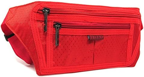 Naoki Outdoor Sports Running Jogging Cycling Hiking Camping Climbing Travel Ultra-thin Waterproof Polyester Waist Pack / Bag Runner Belt(Red)