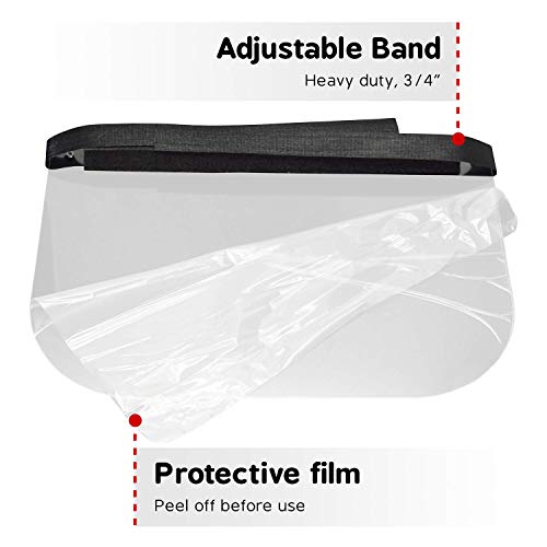Made in USA Durable and Reusable Face Shield, One Size Fits All, Anti-Fogging Ultra-Clear Polycarbonate, Easy to Clean… - Image 3
