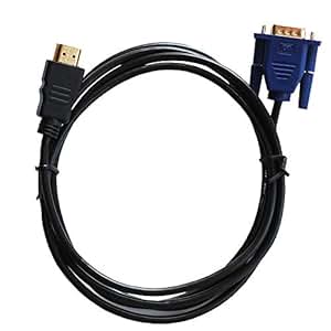HDMI to VGA Cable 6 ft/1.8m - Gold Plated HDMI Male to VGA