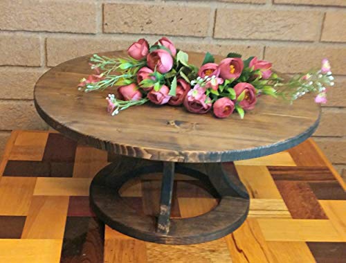 image for Mitten Made Woodcrafts, L.L.C Round Wood Wedding Cake Stand, Reclaimed