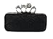 VMATE® Skull Brass Knuckle Punk Design Handle Lace Crochet Cocktail Party Clutch Handbags