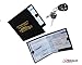 Andalus Auto Registration & Insurance Card Holder Pack of 2, Waterproof Essential Car Registration Holder with Hook & Velcro Closure, Perfect for Every Vehicles Glove Boxes (Black - 5 1/8