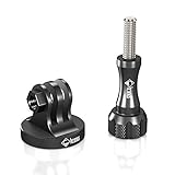 Chronos Aluminum Alloy CNC Metal GoPro Tripod Adapter / Monopod Mount with Aluminum CNC Thumbscrew for GoPro Hero 7, GoPro Hero 6, GoPro Hero 5, Go Pro Hero 4, GoPro Session and DJI Osmo Action