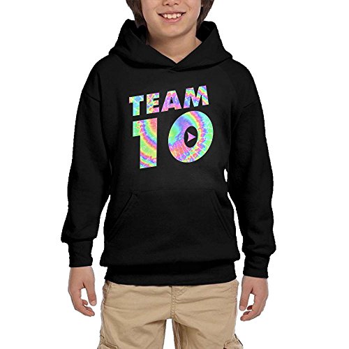 Tisky Team 10 Tie Dye Jake Paul Youth Sweatshirt Youth Hoodie Boys Sweater Girls Pullover Hooded Sweatshirt