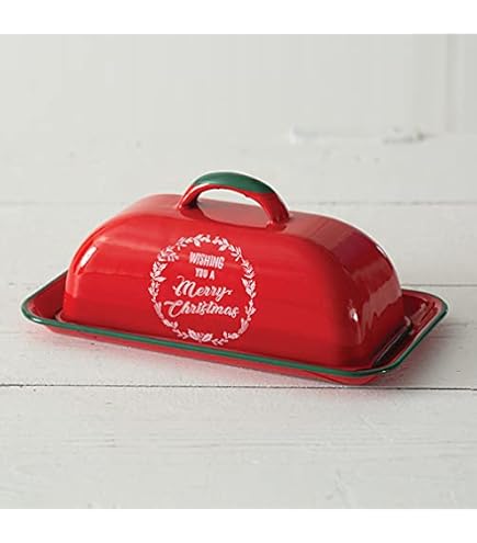 Christmas Gnome Butter Dish With Lid - Ceramic, Dishwasher Safe, Countertop Butter Keeper, Festive Holiday Decor - View #11