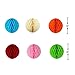 Fiesta Party Decorations, Paper Fans, Pom Poms and Rainbow Party Supplies for Birthdays, Cinco De Mayo, Festivals, Carnivals, Graduation (20 Pieces)