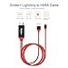 Lightning to HDMI Cable , Smilerplus iPhone to HDMI Cable Adapter 1080P HDTV Digital AV Adapter Cable for iPhone, iPad, iPod, Projector