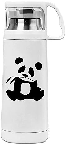 Handson Stainless Steel Vacuum Insulated Insulation Cup Panda Is My Sprit Animal Insulated Travel Coffee Mug White 14oz/350ml