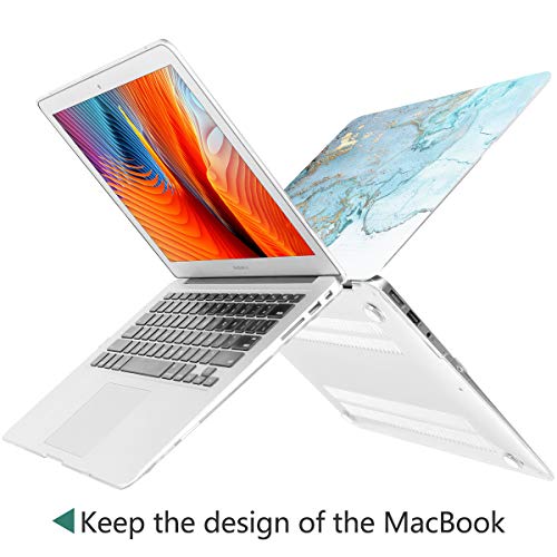 Dongke Plastic Hard Case & Keyboard Cover & Screen Protector Only Fit for MacBook Air 13 Inch Model A1466 / A1369 (2010-2017 Release), Art Pattern