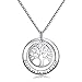 UMODE Sterling Silver Family Tree Pendant Forever in My Heart Tree of Life Necklace 18.2 in