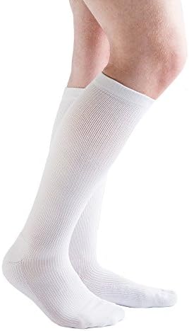 VenActive Diabetic Unisex 15-20 mmHg Compression Socks (Large, White)