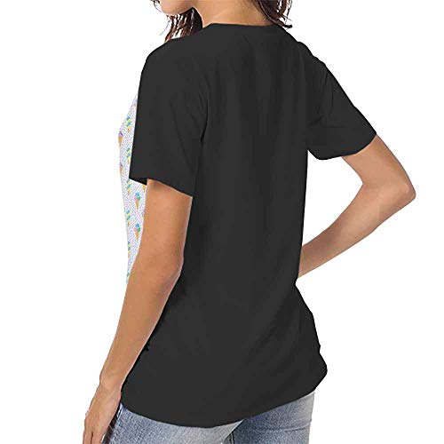 Ice Cream,Baseball Short Sleeve S-XXL(This is for Size Extra Large) Summer Ice Dessert Collection with Waffle Cones and Sundae Dairy Refreshment,Summer Casual O-Neck