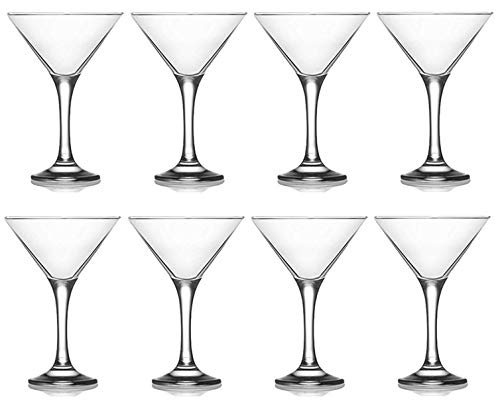 Epure Collection 8 Piece Glass Drinkware Set (Martini Glass (6 oz))