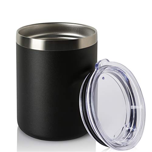 ONEB 12oz Travel Mugs (Black, 1 Pack)