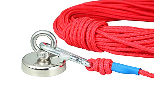 Wukong Fishing Magnet Rope w/Carabiner, 6MM x 20M(65ft) Nylon Twisted Braided Rope,550 Lbs Breaking Strength All-Purpose Braided Rope Sports, Pet Toys, Crafts & Indoor Outdoor Use - Thumbnail 6