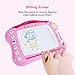 iFixer Magnetic Drawing Board, Musical Light Doodle Board Gift for Kids Girl with Sound, Pink