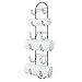mDesign Steel Wall Mount Towel Rack with 6 Compartments - Towel Holder and Towel Storage Shelf Organizer for Bathroom, Powder Room - Bronze