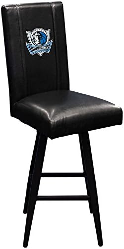 XZipit NBA Bar Stool Swivel 2000 with Dallas Mavericks Logo Panel, Black