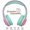 Riwbox-Baosilon-CB-7S-Kids-Headphones-WirelessWired-with-Mic-Light-Up-Bluetooth-Foldable-Headphones-Over-Ear-Volume-Limited-Safe-758595dB-with-TF-card-Children-Headphones-for-SchoolPinkGreen Riwbox Baosilon CB-7S Kids Headphones Wireless/Wired with Mic, Light Up Bluetooth Foldable Headphones Over Ear Volume…