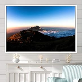 signwin Framed Canvas Wall Art Mountainscape Aerial Dramatic...