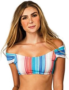 Raisins Juniors Newport Stripe Island Swim Top-S-R16_Blue