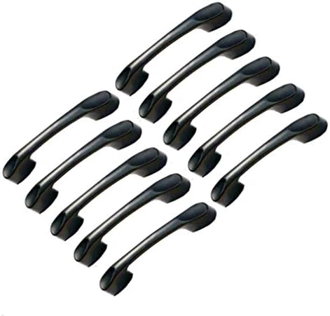 Cabinet Hardware Handle Pull 10 Pack Black Square Bar Drawer Handles 2.52Inch (64mm) Hole Centers for Kitchen and Bathroom Cabinets Cupboard