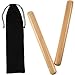 BBTO 2 Pack 8 Inch Classical Solid Hardwood Claves, Percussion Instrument/ Rhythm Sticks for The Young Musicians (Natural Wood Color)