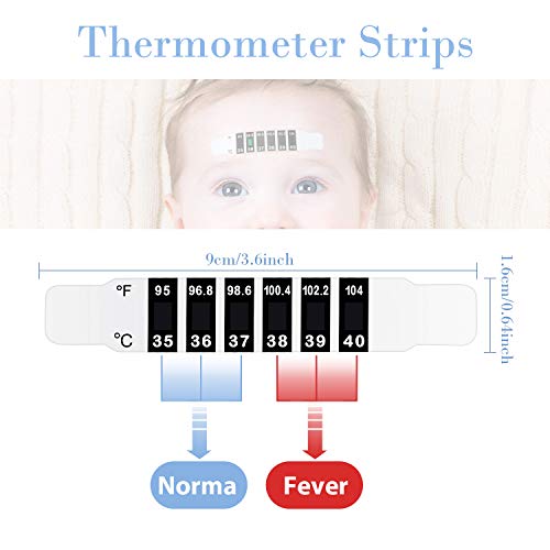 50 Pieces Forehead Thermometer Strips Reusable Fever Thermometer Strip