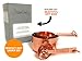 Copper Measuring Cup and Spoon Stackable Set of 9 with Four Measuring Cups and Five Spoons with Engraved Measurements in US and Metric