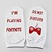 DDHHYH Do Not Disturb' I'm Playing Fortnite' Fortnite Fans Socks - Gift for That Gamer of Fortnite
