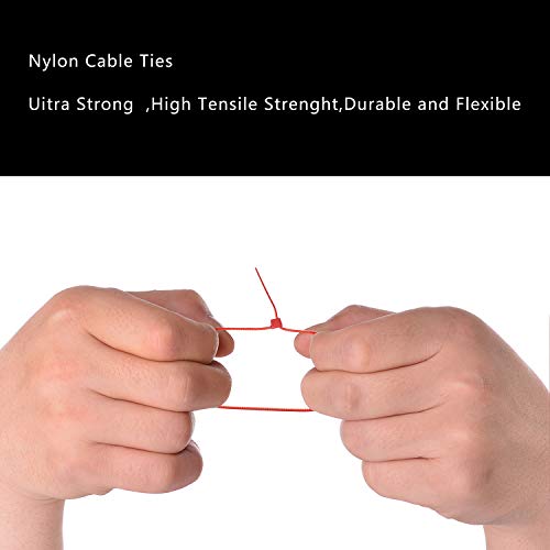 image for OUPENG Multi-Purpose Cable Ties with Cable Matter (Pack of 100) 8 inch