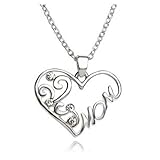VWH Mother and Child Love Pendant Necklace Mother's Day Gifts Sweater Chain Necklace for Mother