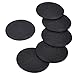 Coasters,Classic Pattern Faux Leather Drink Coasters set of 6 with Holder for Coffee Drinks by Happydavid(black round)