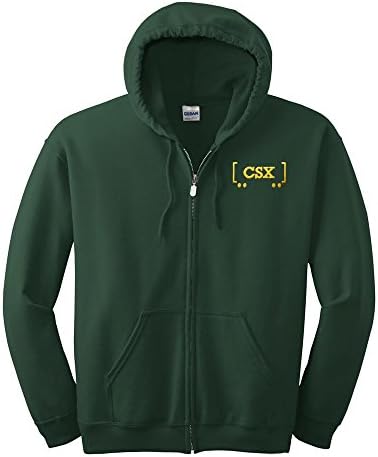 Daylight SalesCSX boxcar Logo Embroidered Zippered Hoodie Sweatshirt [222]