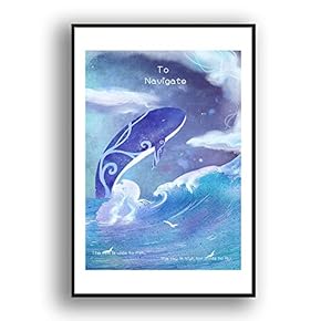 Framed Canvas Wall Art for Living Room, Bedroom Whale Canvas Prints for Modern Home Decoration Ready to Hang - 16"x24" inches