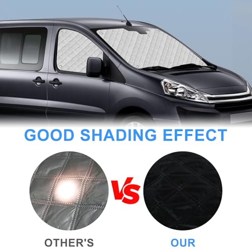 Car Interior Sun Visor Compatible with Citroen Jumpy/Dispatch Peugeot Expert Scudo 2006-2016, 5 Pieces Internal Car Sun Visor Cover