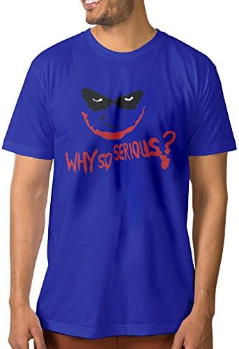 SAXON13 Man's Why So Joker Novel T Shirts RoyalBlue Size 3X