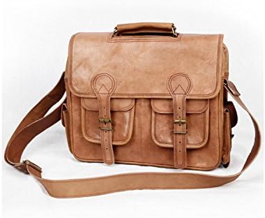 Zest For Life Leather Briefcase Messenger Shoulder Bag