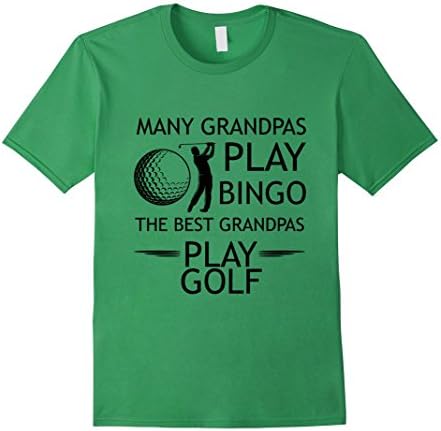 Men's Many Grandpas Play Bingo Best Grandpas Play Golf T-Shirt 3XL Grass