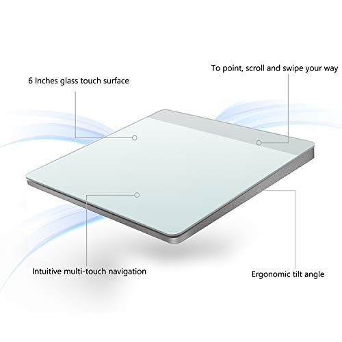 Wireless Trackpad Touchpad, VOGEK Rechargeable Trackpad with Multi-Touch Navigation Support Windows 7 Windows 10 on Laptop/Notebook/Desktop Computer (2.4GHz) (White Grey) (White) - Thumbnail 5