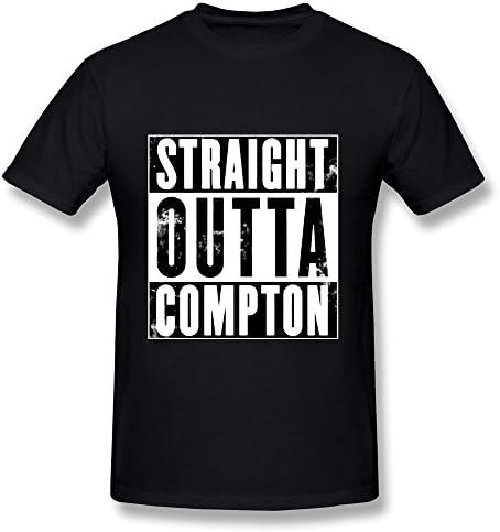 AHOO Men's Tee Straight Outta Compton Black Size XS