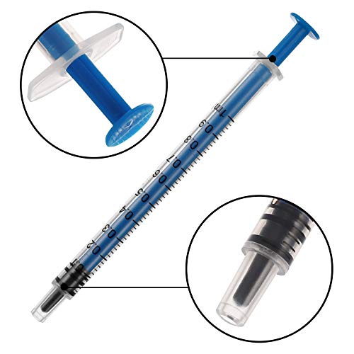 30 Packs 1ml Syringe Sterile, Oral Dispenser Syringe No Needle