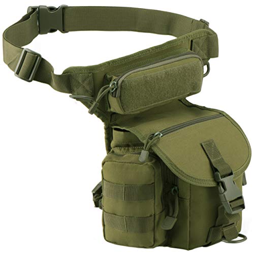 Luckin Packin Tactical Military Drop Leg Bag Metal Detecting Pouch Thigh Waist Pack for Men