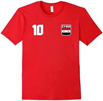 Mens SYRIA T-shirt Syrian Tee Retro Soccer Football  2XL Red