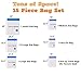 Space Saving Bags - 15 Premium Bag Set Vacuum Seal Storage Bag (Works with Any Vacuum Cleaner) Double-Zip Seal for Maximum Saver for Clothes, Blankets & Jackets